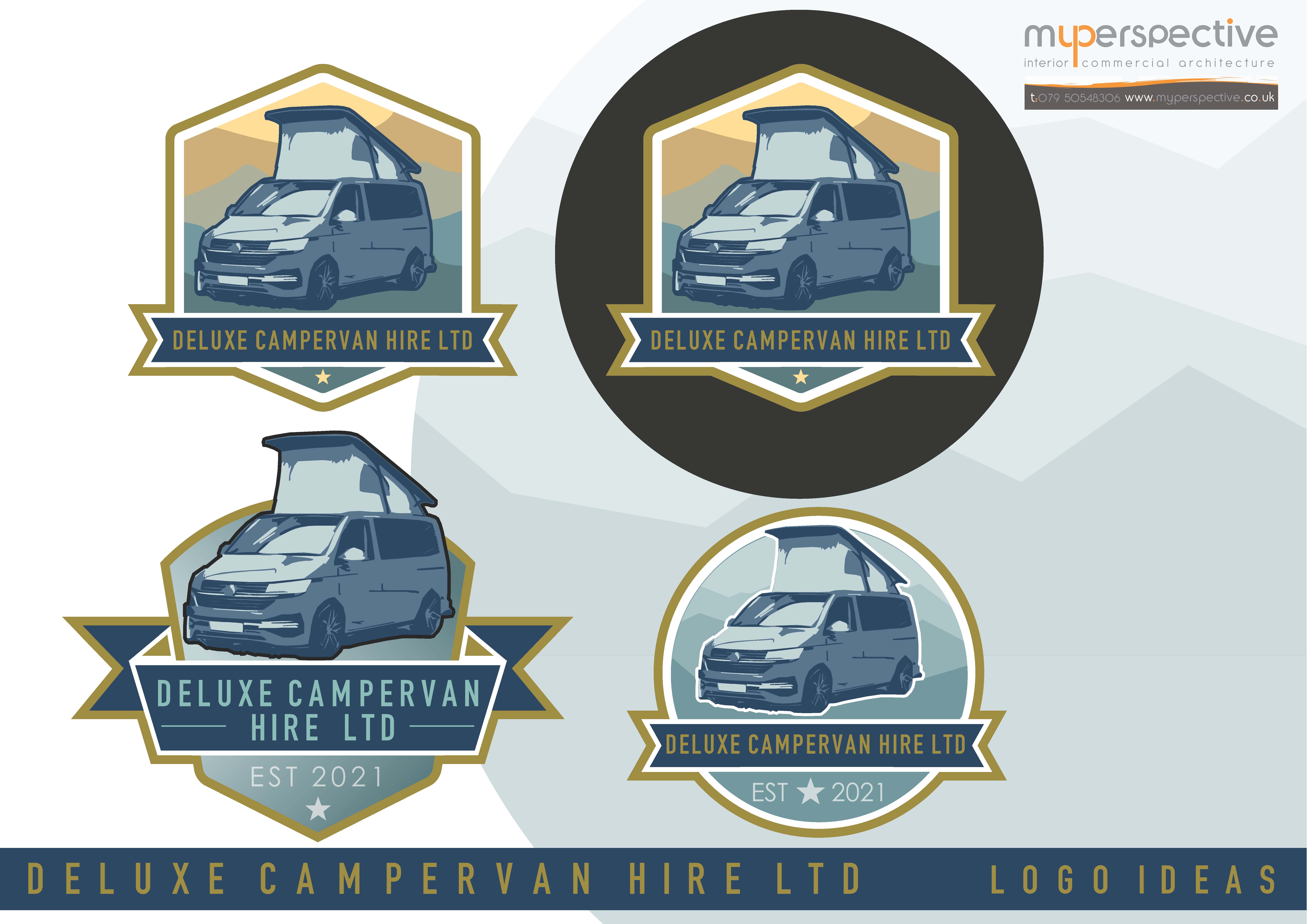 Logo Design options for Deluxe Camper van Hire company